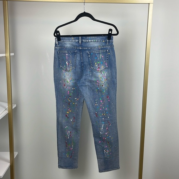 OLI & SOFIA Deni with a Custom Colorful Splash Ladies Size 10 - Picture 6 of 11